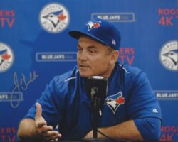 AUTOGRAPHED JOHN GIBBONS 8X10 Toronto Blue Jays photo