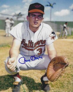 AUTOGRAPHED LARRY HANEY 8X10 Baltimore Orioles Photo