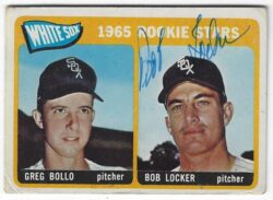 Autographed BOB LOCKER 1965 Chicago White Sox Topps Card