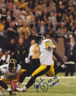 Autographed JEFF REED "2X SB Champs" 8X10 Pittsburgh Steelers Photo