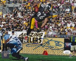 Autographed HINES WARD 8X10 Pittsburgh Steelers Photo JSA