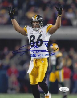 Autographed HINES WARD "SB XL MVP" 8X10 Pittsburgh Steelers Photo JSA