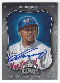 Autographed VLADIMIR GUERRERO Montreal Expos 2003 Donruss Diamond King
