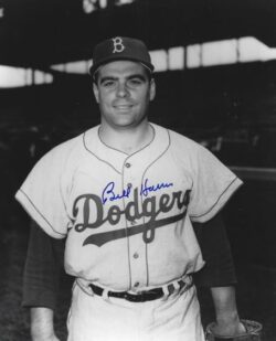 AUTOGRAPHED BILL HARRIS 8x10 Brooklyn Dodgers photo