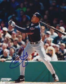 AUTOGRAPHED DAVE JUSTICE  8X10 Cleveland Indians Photo