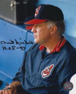 Autographed PHIL NIEKRO "HOF 97" 8X10 Cleveland Indians photo