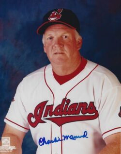 AUTOGRAPHED CHARLIE MANUEL 8x10 Cleveland Indians Photo
