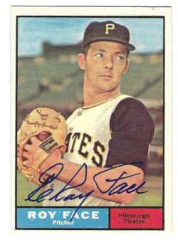 Autographed ELROY FACE Pittsburgh Pirates 1961 Topps Card