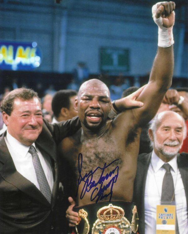 Autographed IRAN BARKLEY 8X10 Boxing photo
