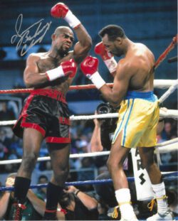 Autographed IRAN BARKLEY 8X10 Boxing photo