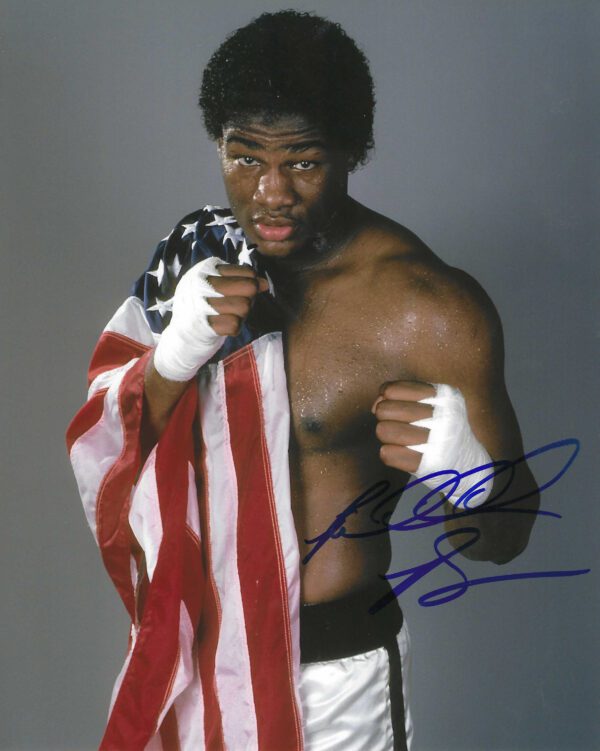 Autographed RIDDICK BOWE 8X10 Boxing photo
