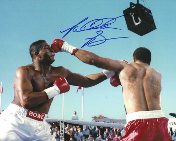 Autographed RIDDICK BOWE 8X10 Boxing photo