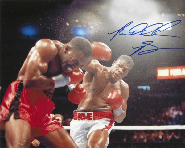 Autographed RIDDICK BOWE 8X10 Boxing photo