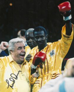 Autographed LOU DUVA 8X10 Boxing photo