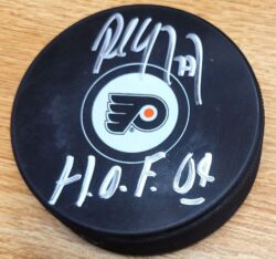 Autographed PAUL COFFEY "HOF 04" Philadelphia Flyers Hockey Puck