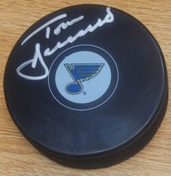 Autographed TOM BARRASSO St. Louis Blues Hockey Puck