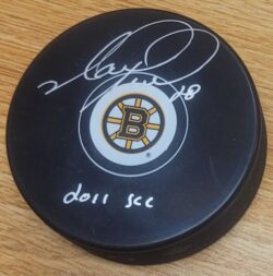 AUTOGRAPHED Mark Recchi "2011 SCC" Boston Bruins Hockey Puck