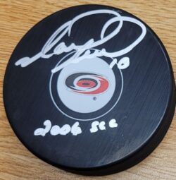 AUTOGRAPHED Mark Recchi "2006 SCC" Carolina Hurricanes Hockey Puck