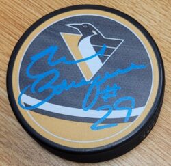 Autographed PHIL BOURQUE Pittsburgh Penguins Hockey Puck