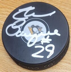 Autographed PHIL BOURQUE Pittsburgh Penguins Hockey Puck