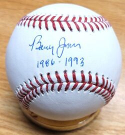 Autographed BARRY JONES "1986-93"  Official Major League Baseball