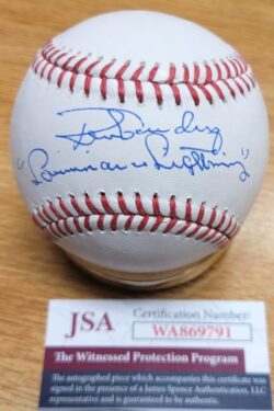 Autographed RON GUIDRY "Louisiana Lightning" Official Major League Baseball JSA