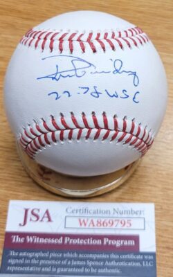 Autographed RON GUIDRY "77-78 WSC" Official Major League Baseball JSA
