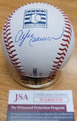Autographed ANDRE DAWSON Official Rawlings HOF Logo Major League Baseball JSA