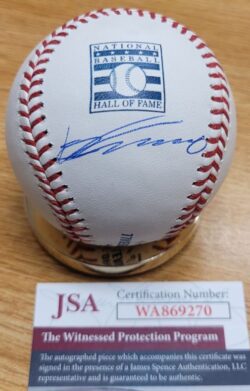 Autographed VLADIMIR GUERRERO Official Rawlings HOF Logo Major League Baseball JSA