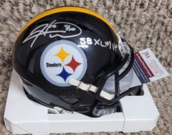 Autographed HINES WARD "SB XL MVP" Pittsburgh Steelers Mini Helmet -JSA Witness COA