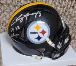 Autographed TOMMY MADDOX "SB XL Champs" Pittsburgh Steelers Mini Helmet