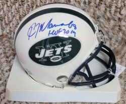 Autographed KEVIN MAWAE "HOF 2019" New York Jets Mini Helmet