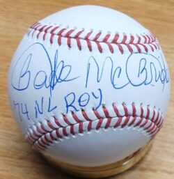 Autographed BAKE MCBRIDE "74 NL ROY" Official Major League Baseball