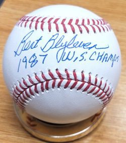 Autographed BERT BLYLEVEN "1979 WS Champs" Official Rawlings Major League Baseball Beckett