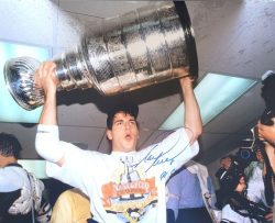 Autographed MARK RECCHI "91 Cup " Pittsburgh Penguins 16x20 Photo