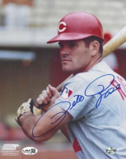 AUTOGRAPHED PETE ROSE 8X10 Cincinnati Reds Photo JSA