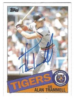 Autographed Alan Trammell Detroit Tigers 1985 Topps Card #690