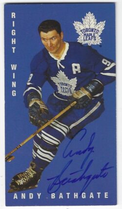 Autographed 1994 Parkhurst ANDY BATHGATE Toronto Maple Leafs card
