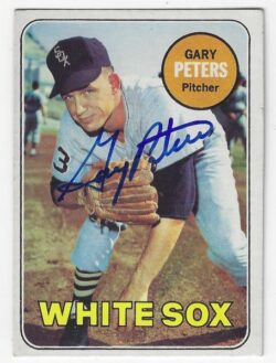 Autographed GARY PETERS Chicago White Sox 1969 Topps Card