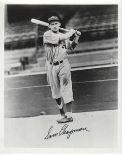 AUTOGRAPHED  SAM CHAPMAN 8x10 Philadelphia A's Photo
