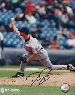 AUTOGRAPHED DAVID RISKE 8x10 Cleveland Indians Photo