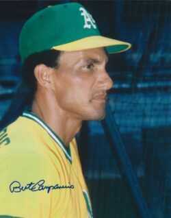 AUTOGRAPHED BERT CAMPANERIS 8x10 Oakland A's Photo