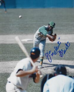 AUTOGRAPHED JIM MUDCAT GRANT 8X10 Oakland A's Photo