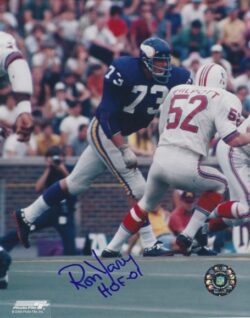 Autographed  RON YARY "HOF 01" 8x10 Minnesota Vikings Photo