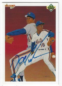 Autographed DOC GOODEN  New York Mets 1990 Upper Deck Card