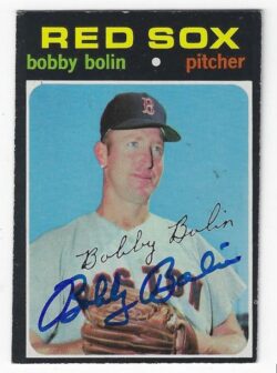 Autographed BOBBY BOLIN Boston Red Sox 1971 Topps Card