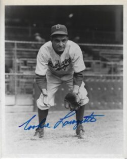 AUTOGRAPHED COOKIE LAVAGETTO 8x10 Brooklyn Dodgers photo