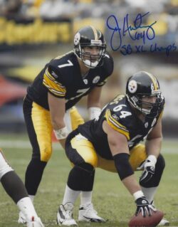 Autographed JEFF HARTINGS "SB XL Champs" 8X10 Pittsburgh Steelers Photo
