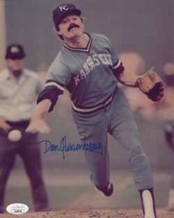 AUTOGRAPHED DAN QUISENBERRY 8x10 Kansas City Royals Photo JSA