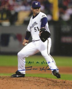 AUTOGRAPHED TREVOR HOFFMAN 8x10 Milwaukee Brewers photo